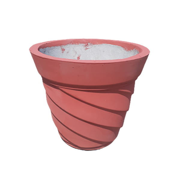 14 inches red cemented/ twister pot